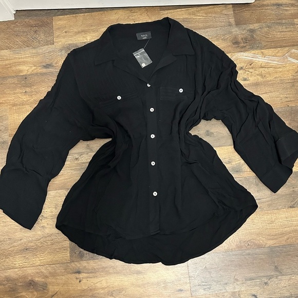 Vici Tops - VICI Classic Black Button-Down Shirt